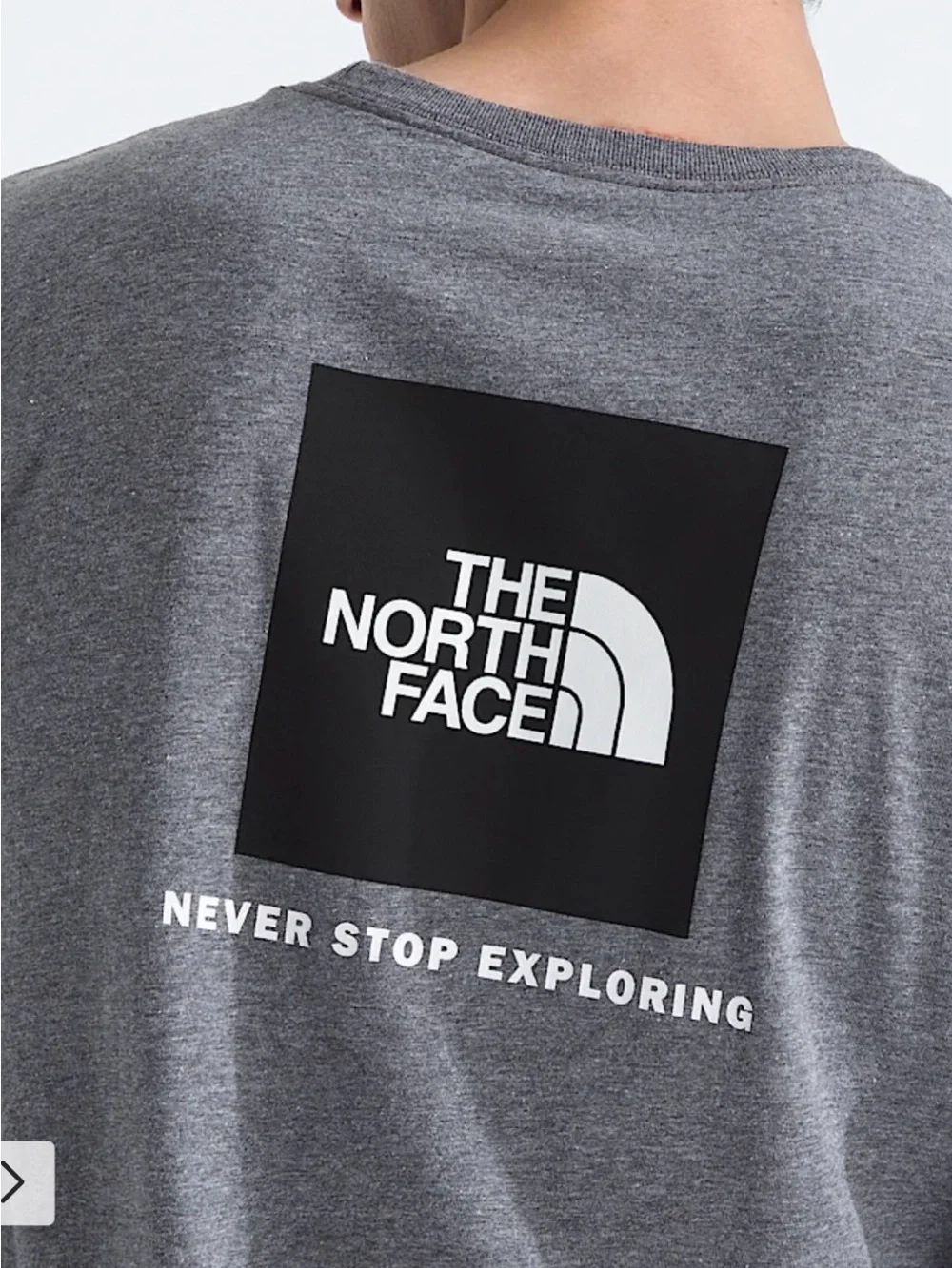 NWT North Face Men’s Long Sleeve Gray Logo Tee